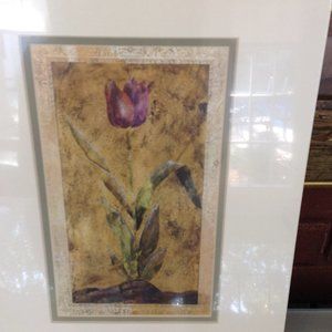 Double Matted Floral Print  11" x 14"